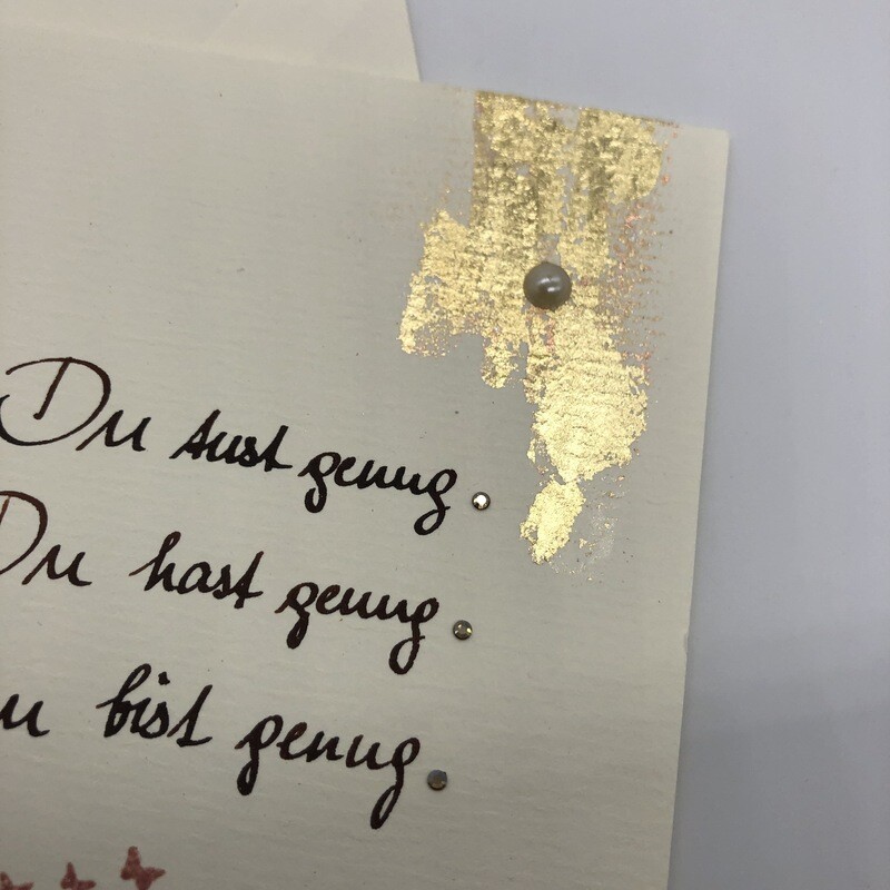 Billett „handmade“ -Spruch