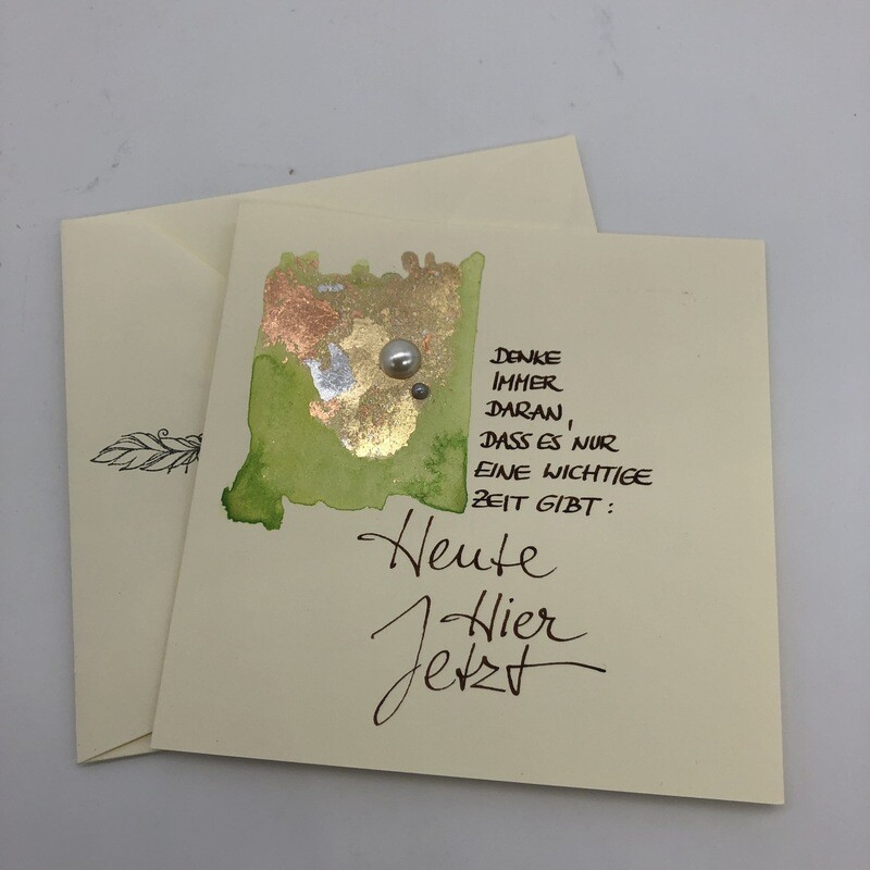 Billett „handmade“ - Spruch