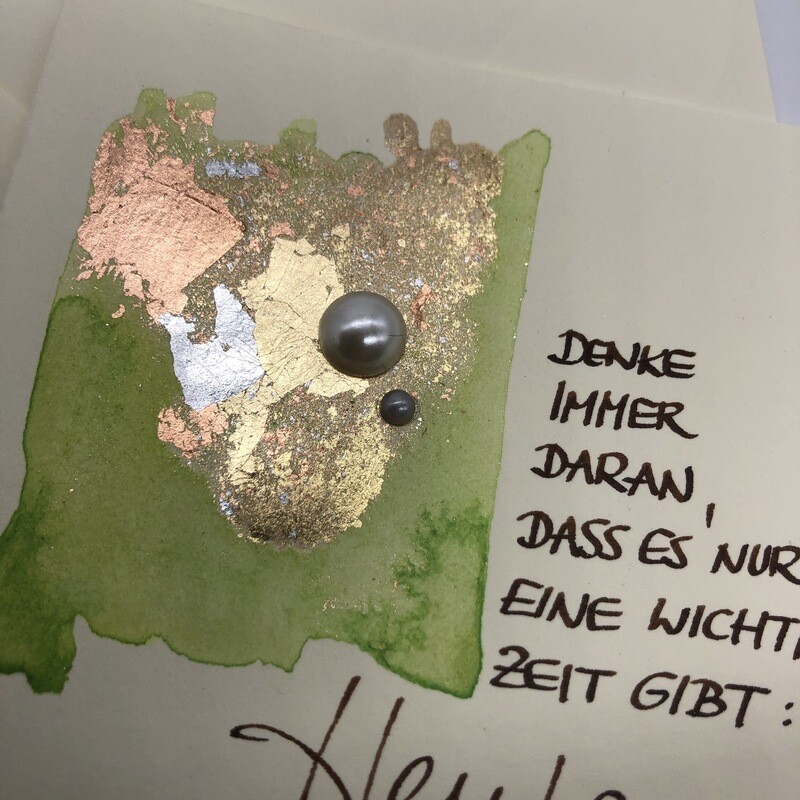 Billett „handmade“ - Spruch