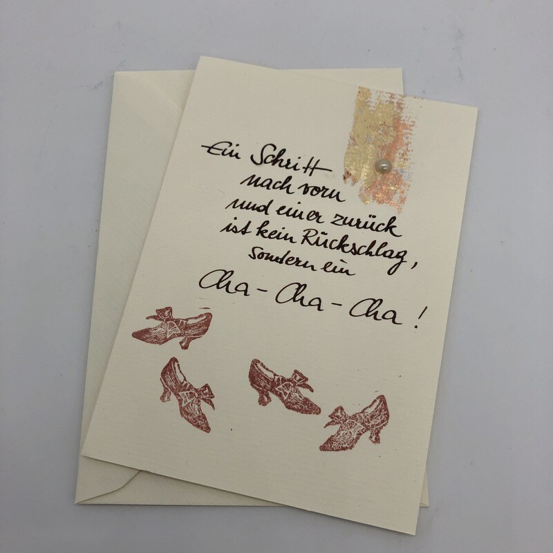 Billett „handmade“ - Spruch