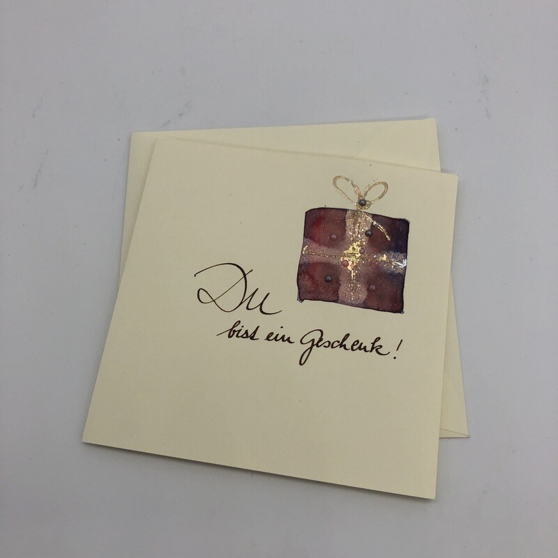 Billett „handmade“ - Du bist ein Geschenk!