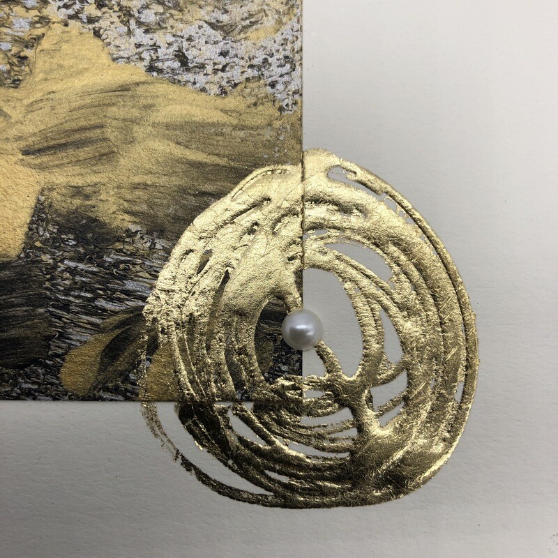 Billett „handmade“ creme/gold