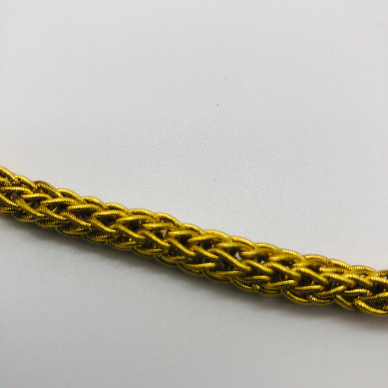 Kette / Armband gold gestrickt mit goldenem Magnetverschluss