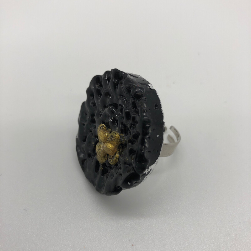 Ring schwarz/gold
