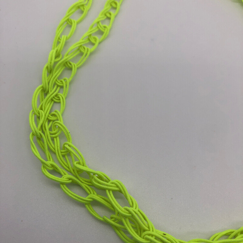 Kette / Armband gestrickt neongelb