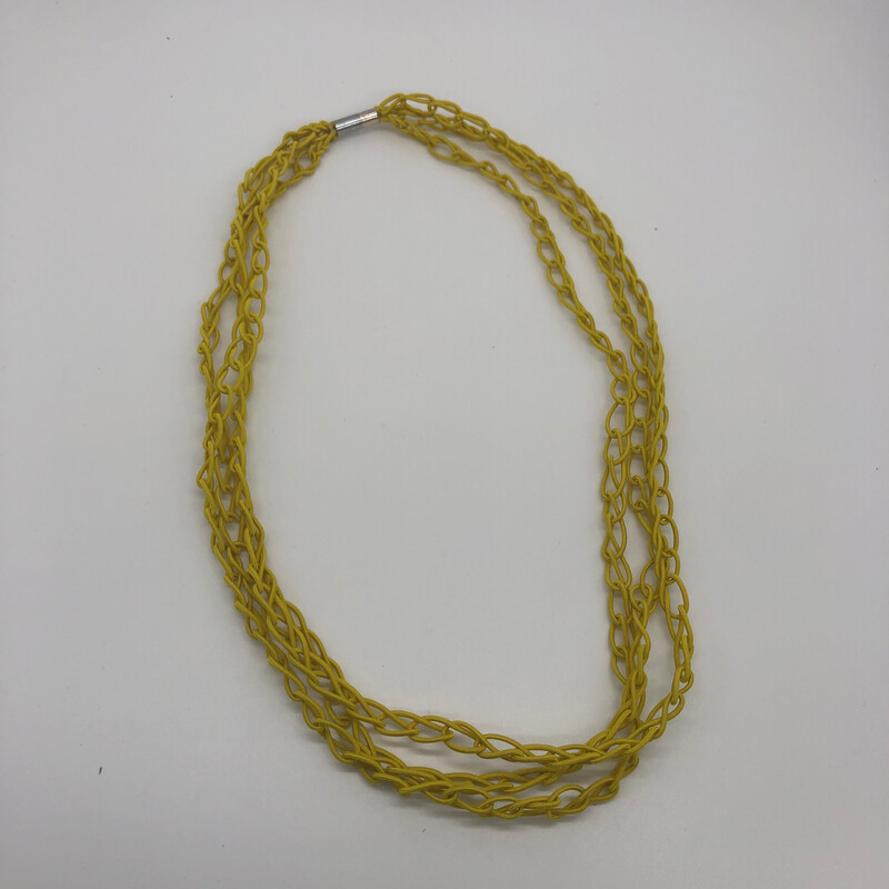 Kette / Armband - gestrickt gelb