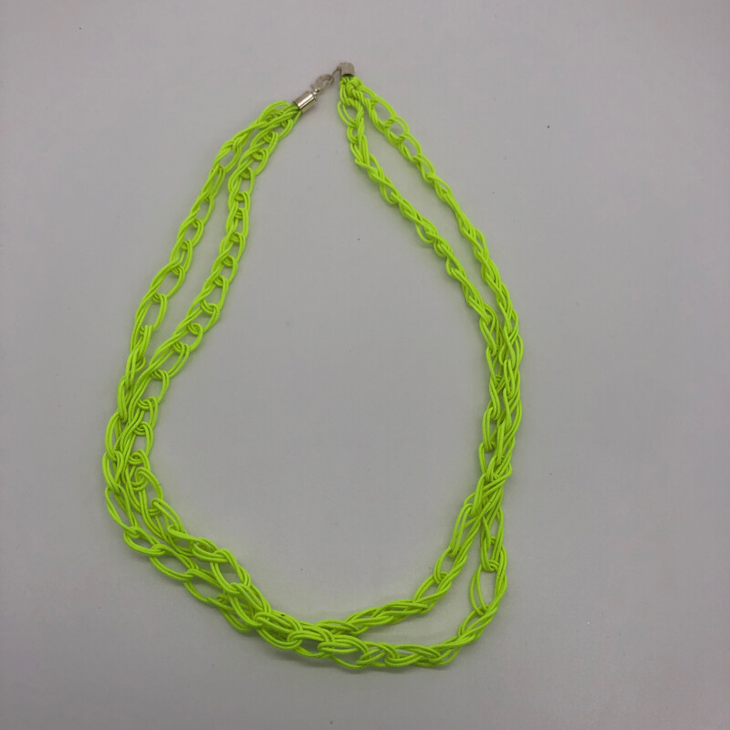 Kette / Armband gestrickt neongelb