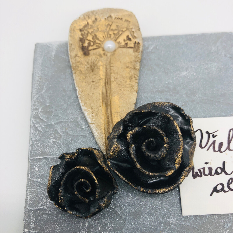 Bild silber/gold mit Spruch