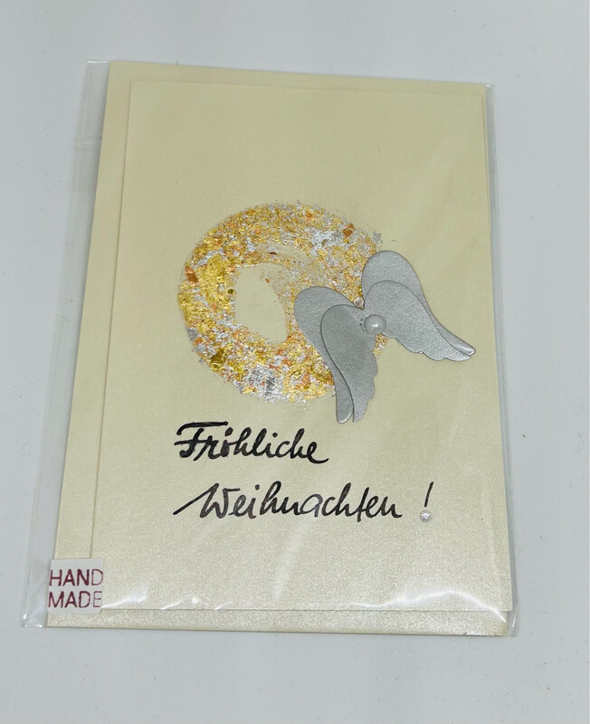 Billett „handmade“ Weihnachten Flügel