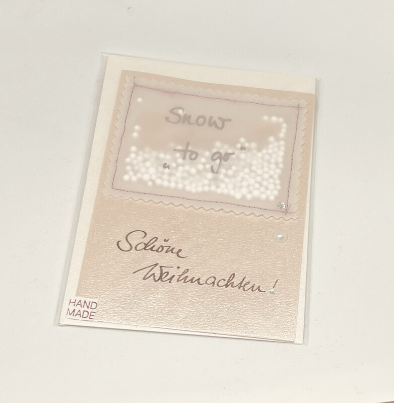 Billett „handmade“ Weihnachten „Snow to go“