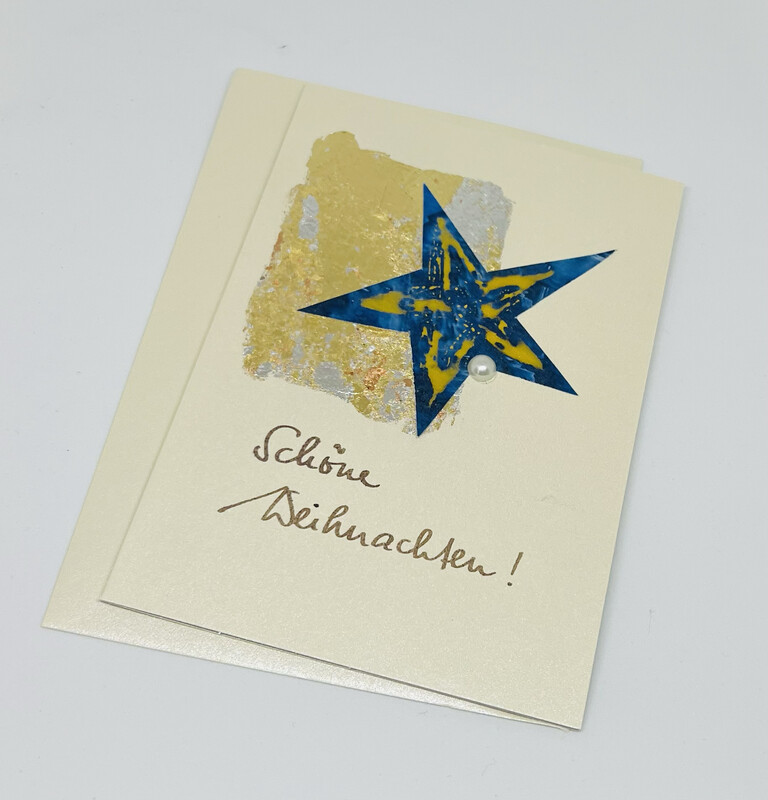 Billett „handmade“ Weihnachten Encausticstern