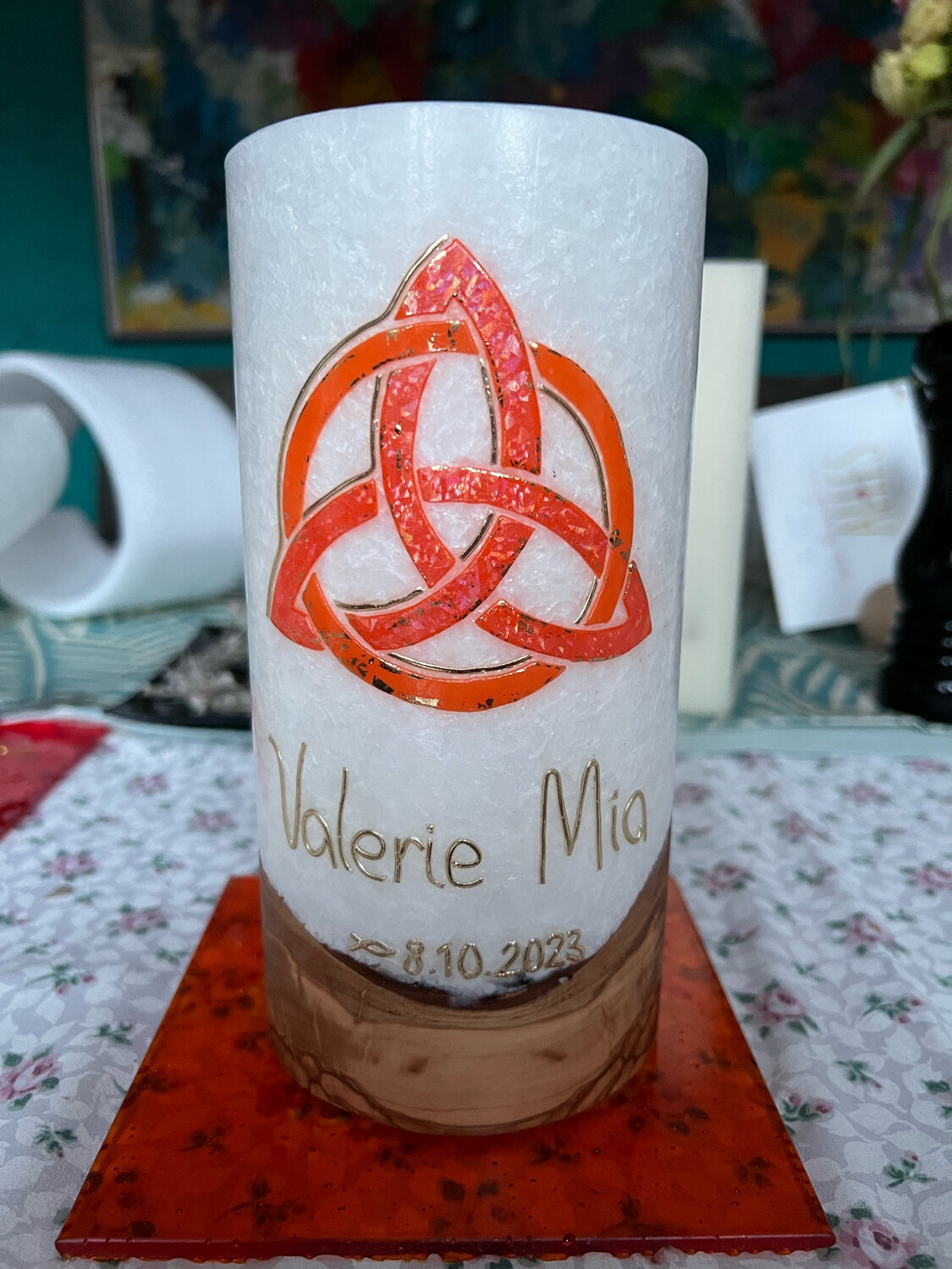 Taufkerze „Valerie Mia@