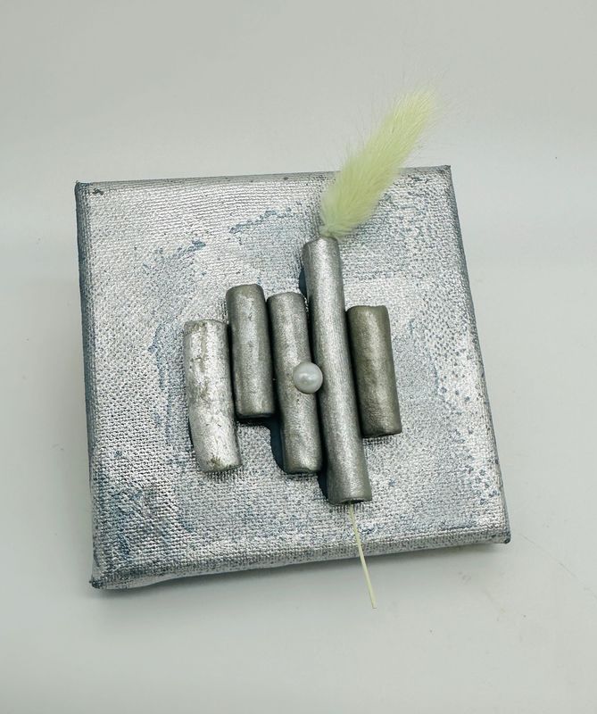 Mini-Leinwand für Trockenblumen etc. 10x10 cm