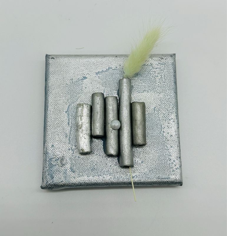 Mini-Leinwand für Trockenblumen etc. 10x10 cm