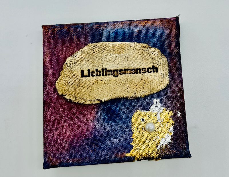 Mini-Leinwand Lieblingsmensch 10x10 cm