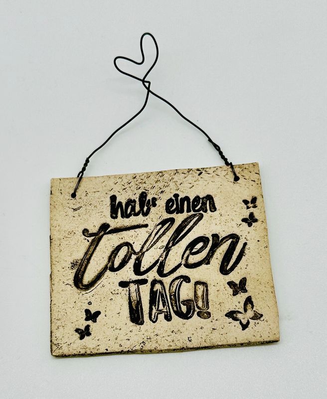Ton-Spruchbild ca. 7 cm Ton-Spruchbild ca. 7 cm