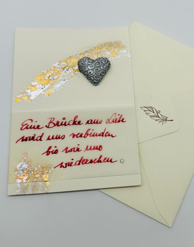 Billett Trauer mit Spruch
