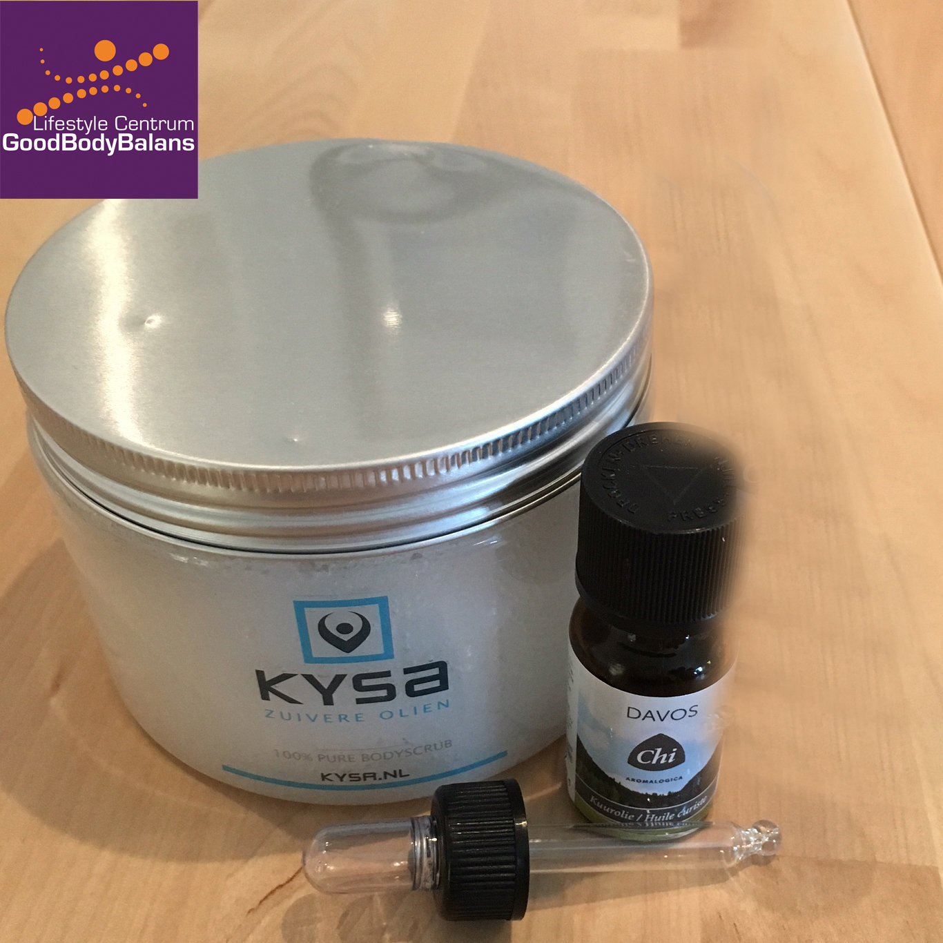 Bodyscrub + CHI essentiële oliën (eigen geur uitzoeken)