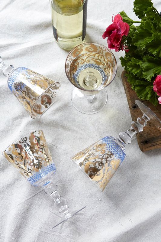 Golden Ikat Goblet