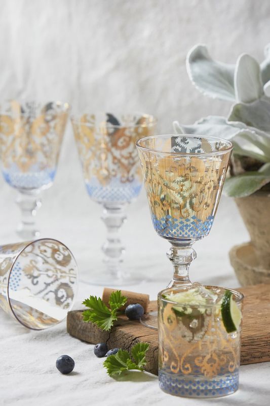 Golden Ikat Goblet