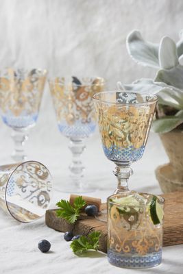 Golden Ikat Goblet