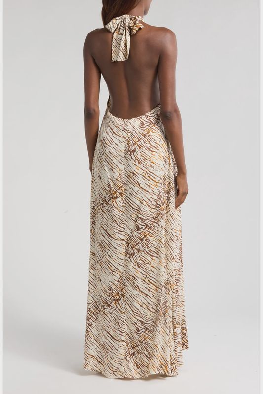 Zebra Halter Dress