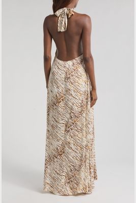 Zebra Halter Dress