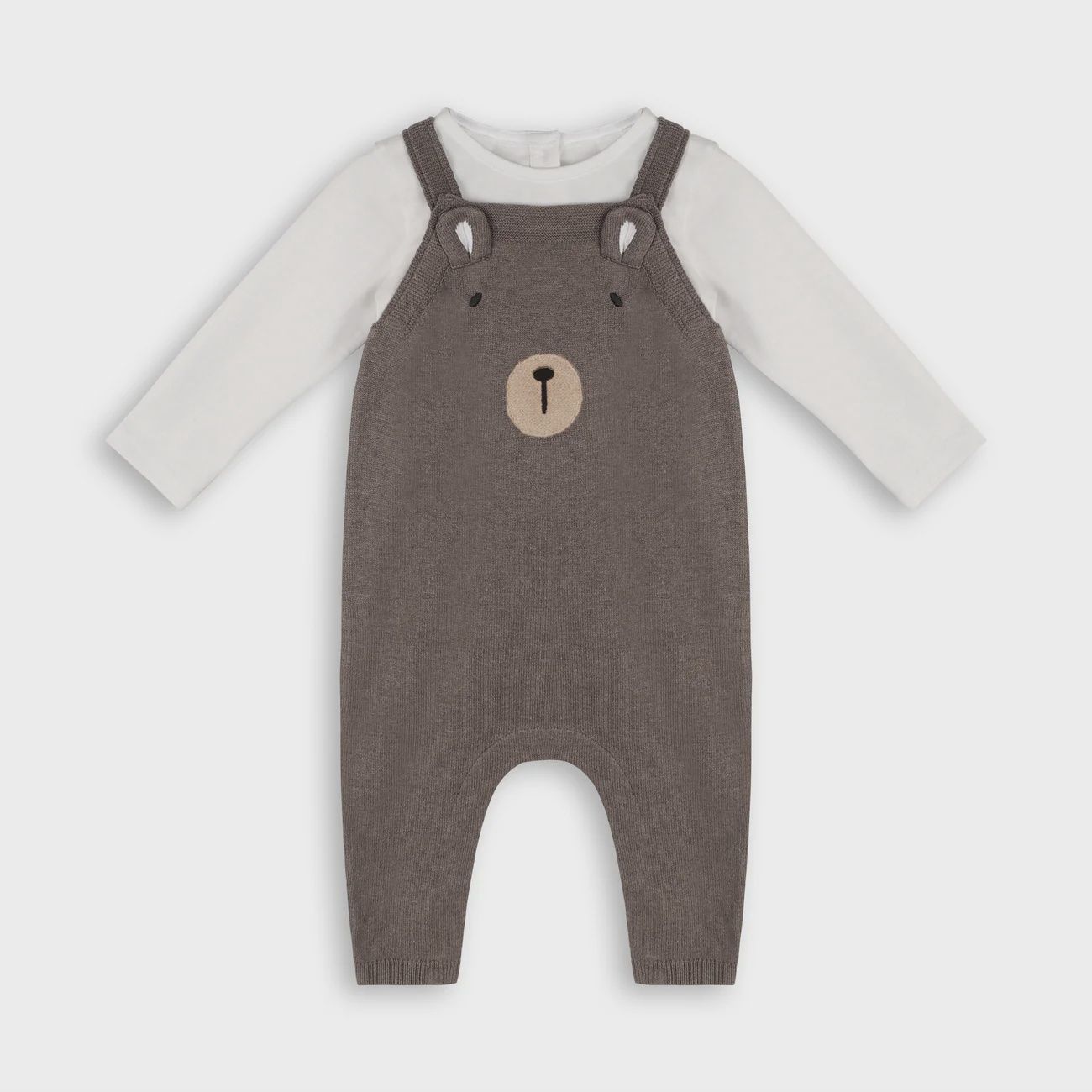 Bear Knit Baby Overall