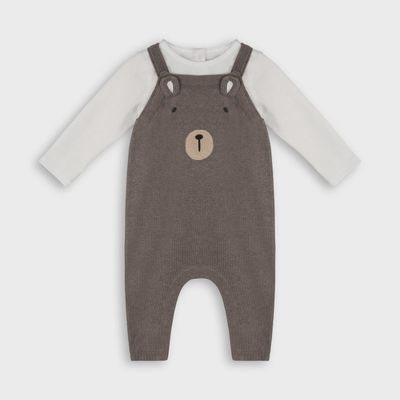 Bear Knit Baby Overall