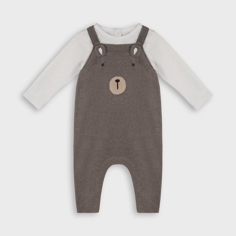 Bear Knit Baby Overall
