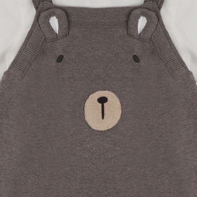 Bear Knit Baby Overall
