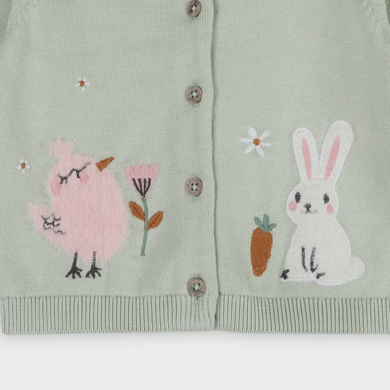 Furry Chick &amp; Bunny Baby Cardigan
