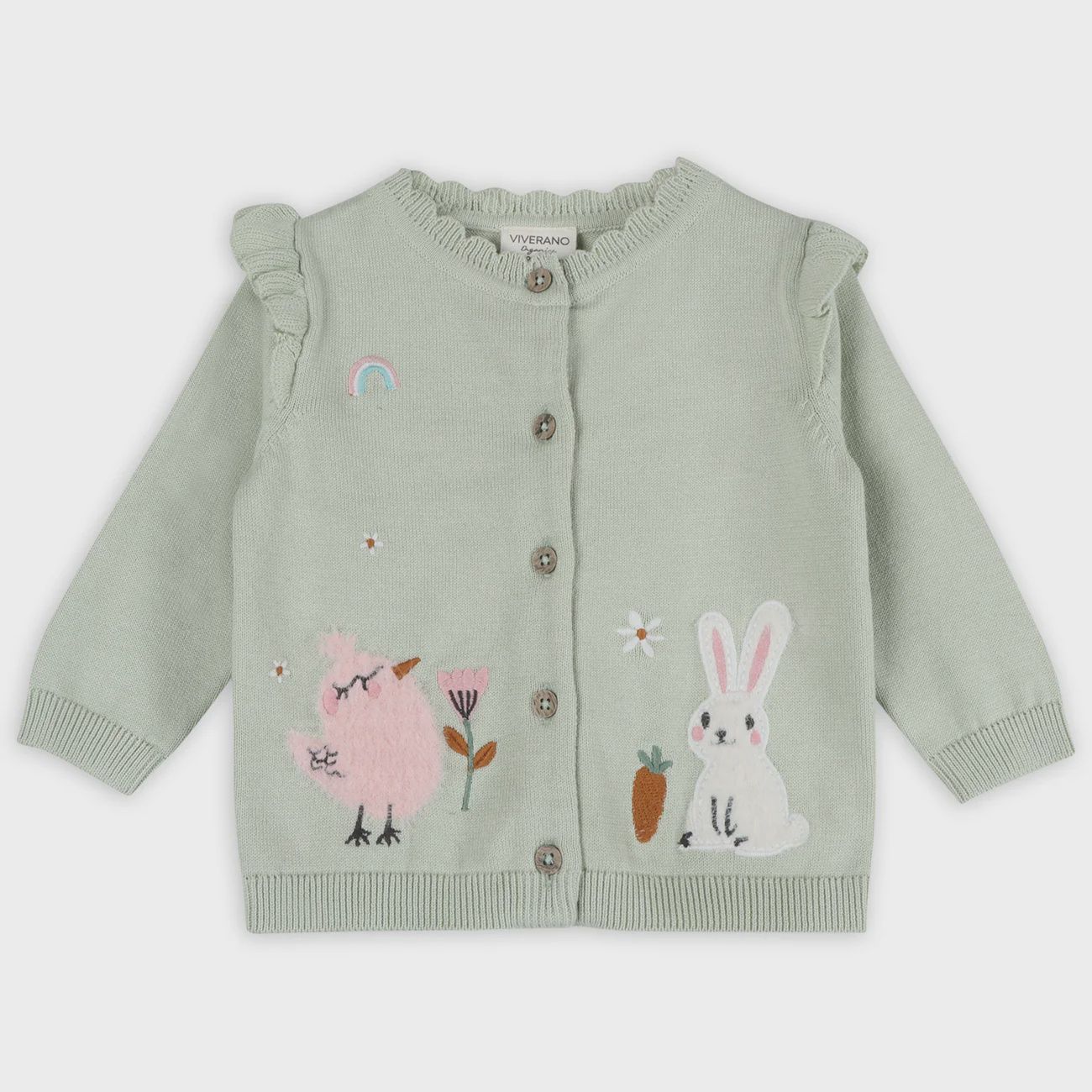 Furry Chick &amp; Bunny Baby Cardigan