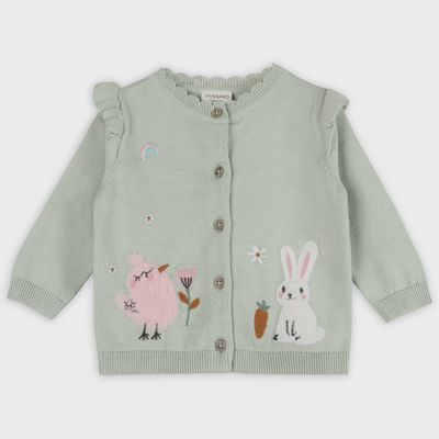 Furry Chick &amp; Bunny Baby Cardigan