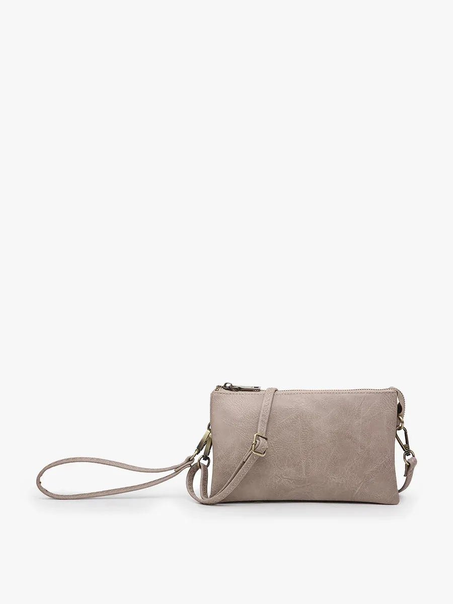Riley Vegan Crossbody, Color: Warm Grey