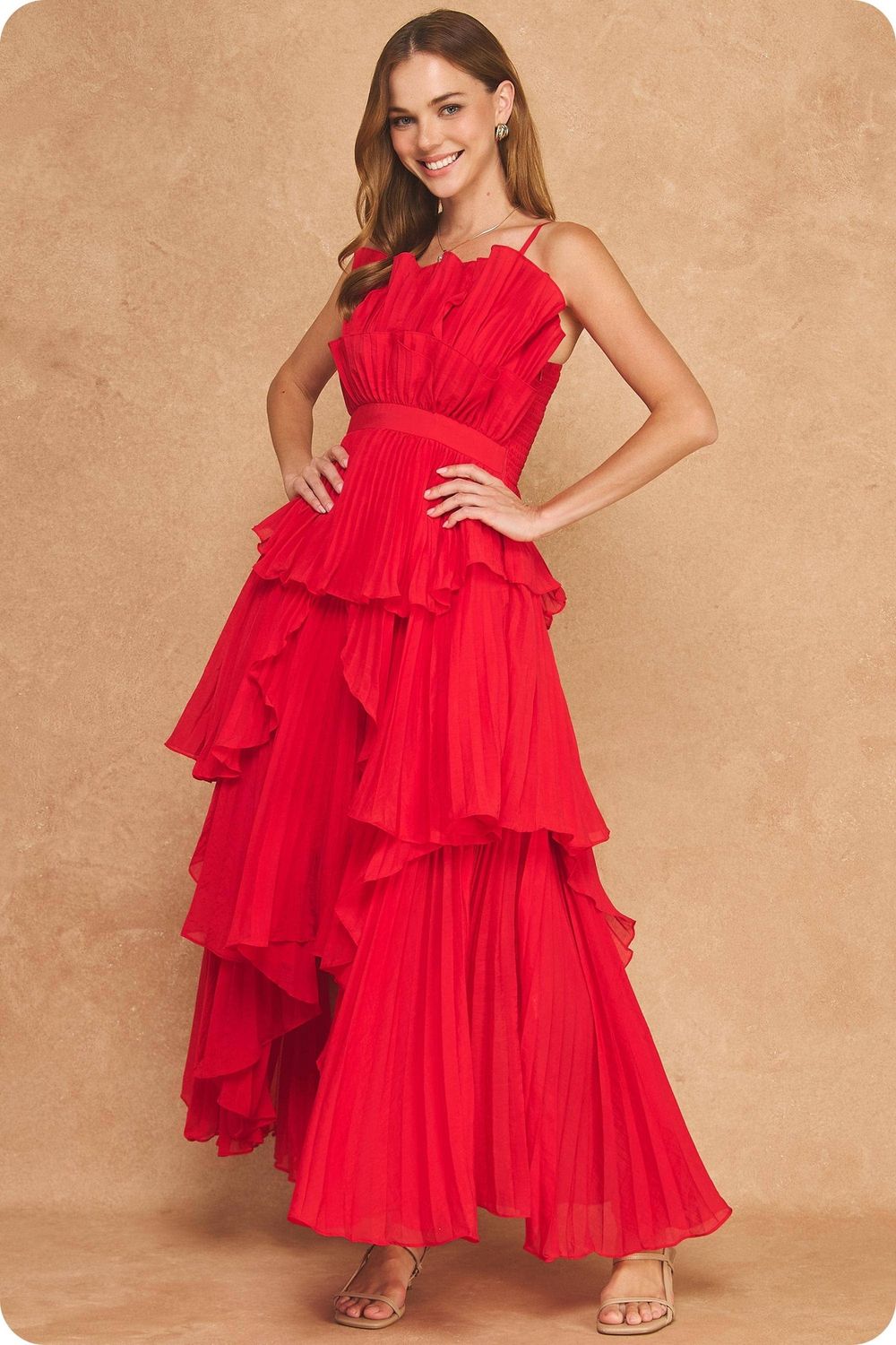 Effie Dress, Color: Red, Size: S