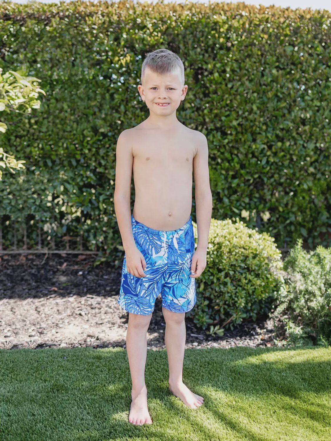 Blake Blue Swim Trunks, Color: Blue, Size: 2T