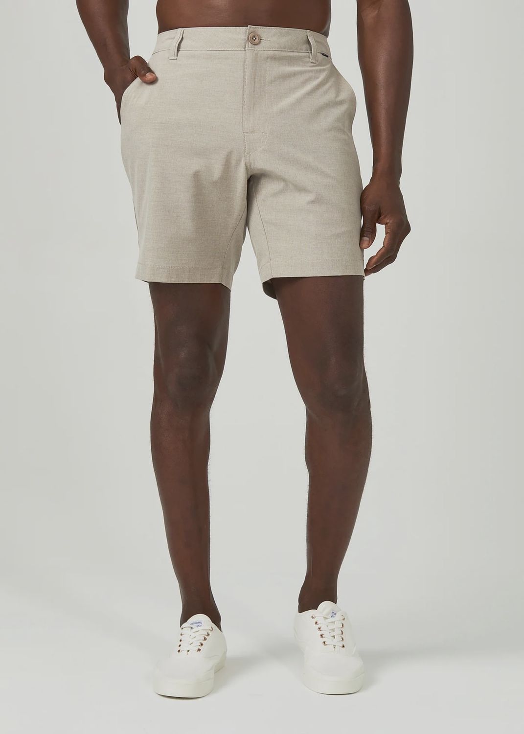 Dynamic 7" Hybrid Short, Color: Putty, Size: 30