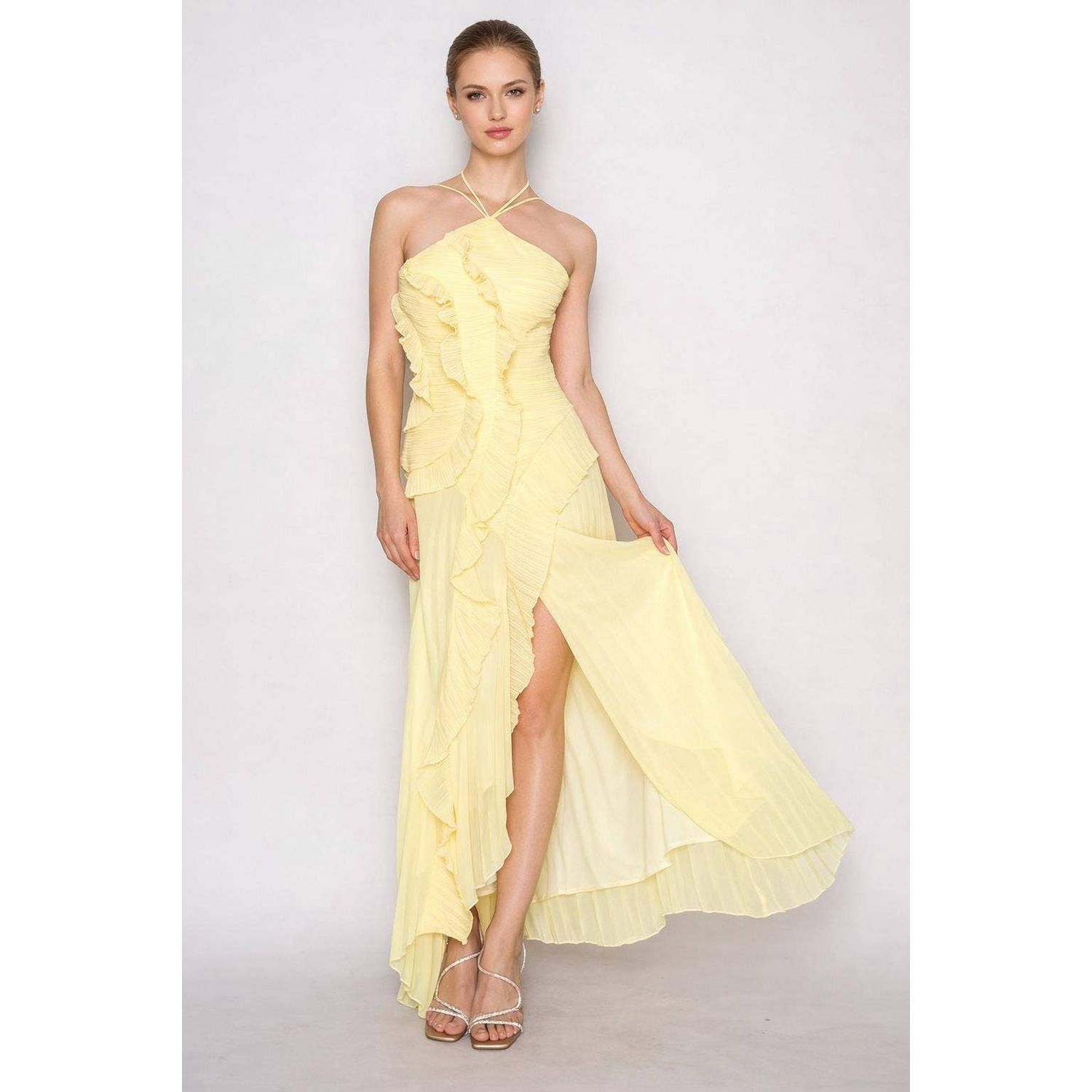 Emma Dress, Color: YELLOW, Size: S