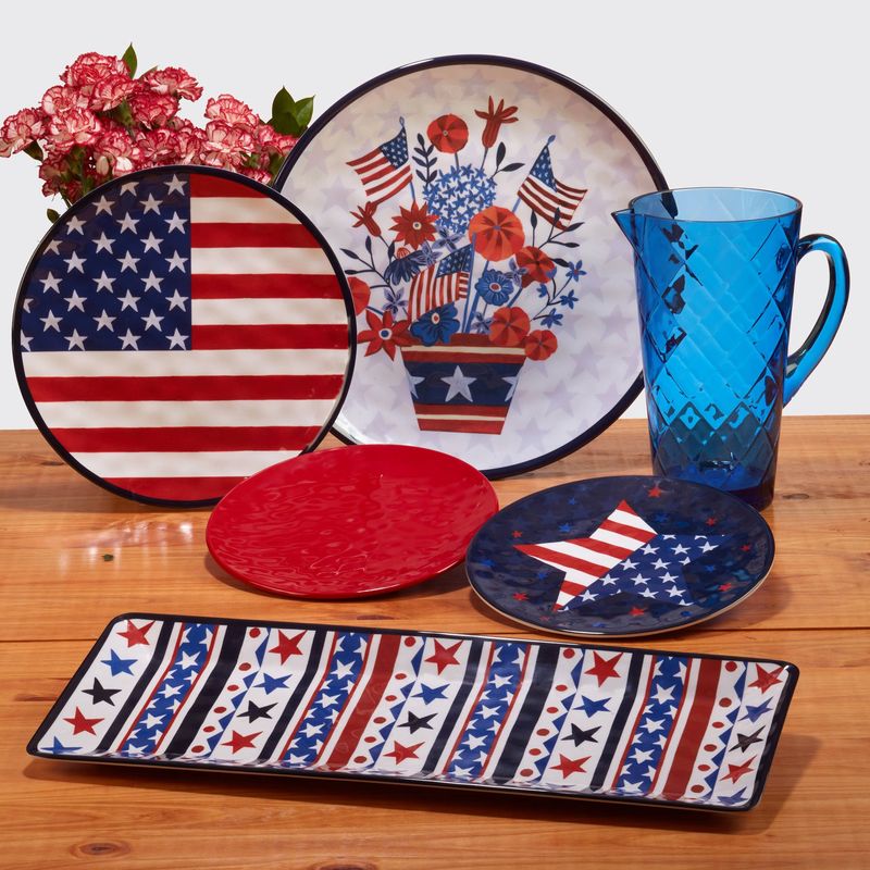 Stars &amp; Stripes Melamine Rectangular Platter