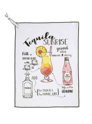 Tequila Sunrise Cocktail Tea Towel