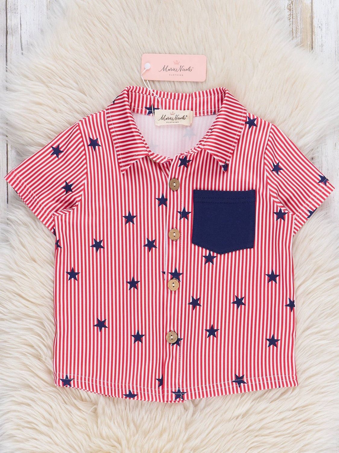 Starry Stripes Shirt, Size: XXL(6yrs)
