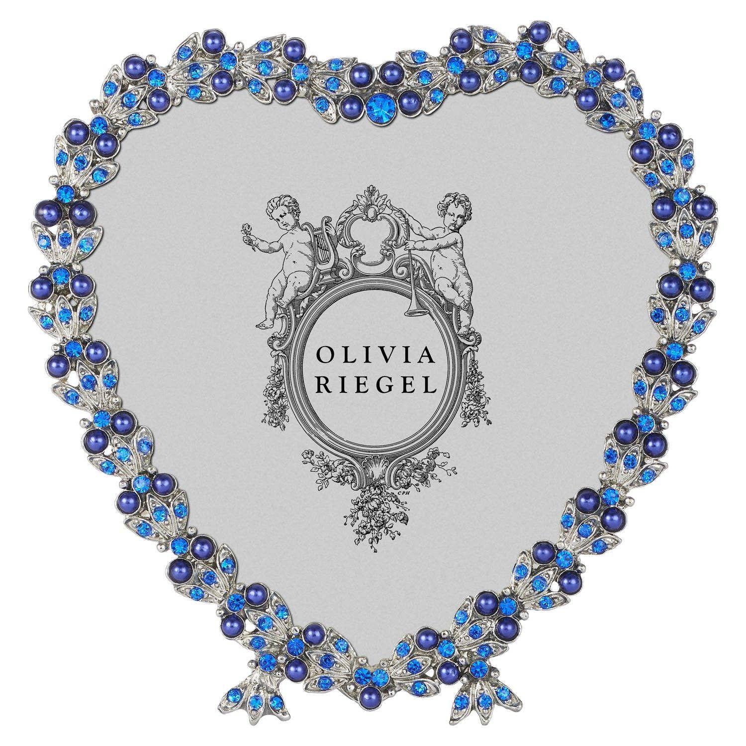Contessa Heart Sapphire Picture Frame, Color: Silver