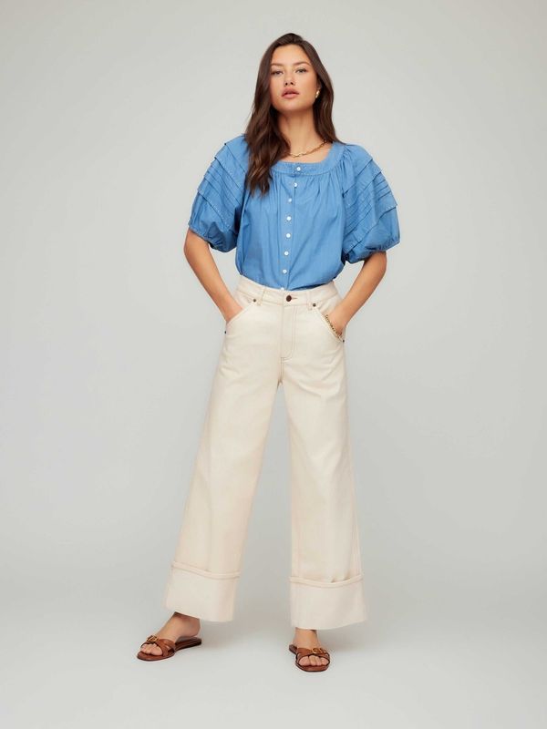 Dana Cuffed Wide Leg Jeans