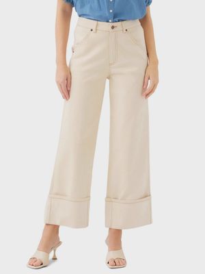 Dana Cuffed Wide Leg Jeans