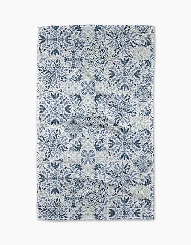 Floral Medallions Tea Towel