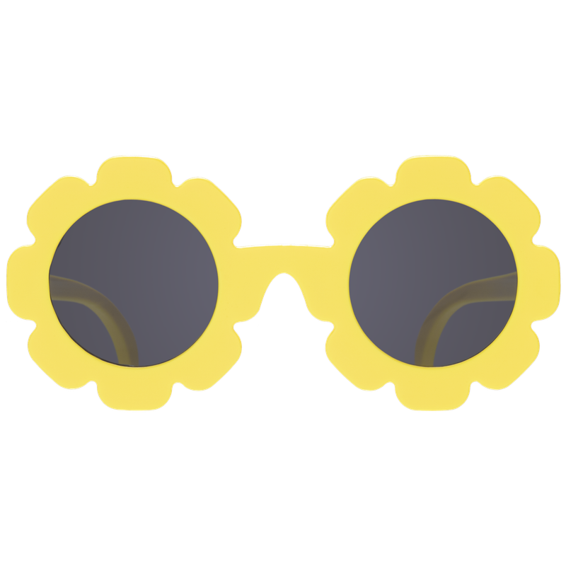 Neon Yellow Flower Kids Sunglasses