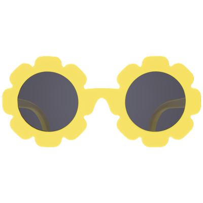 Neon Yellow Flower Kids Sunglasses