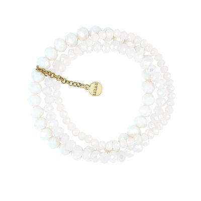 Ville Set of 3 Crystal Bracelets- White