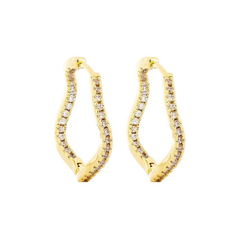 Twisted Teardrop Earring - Gold